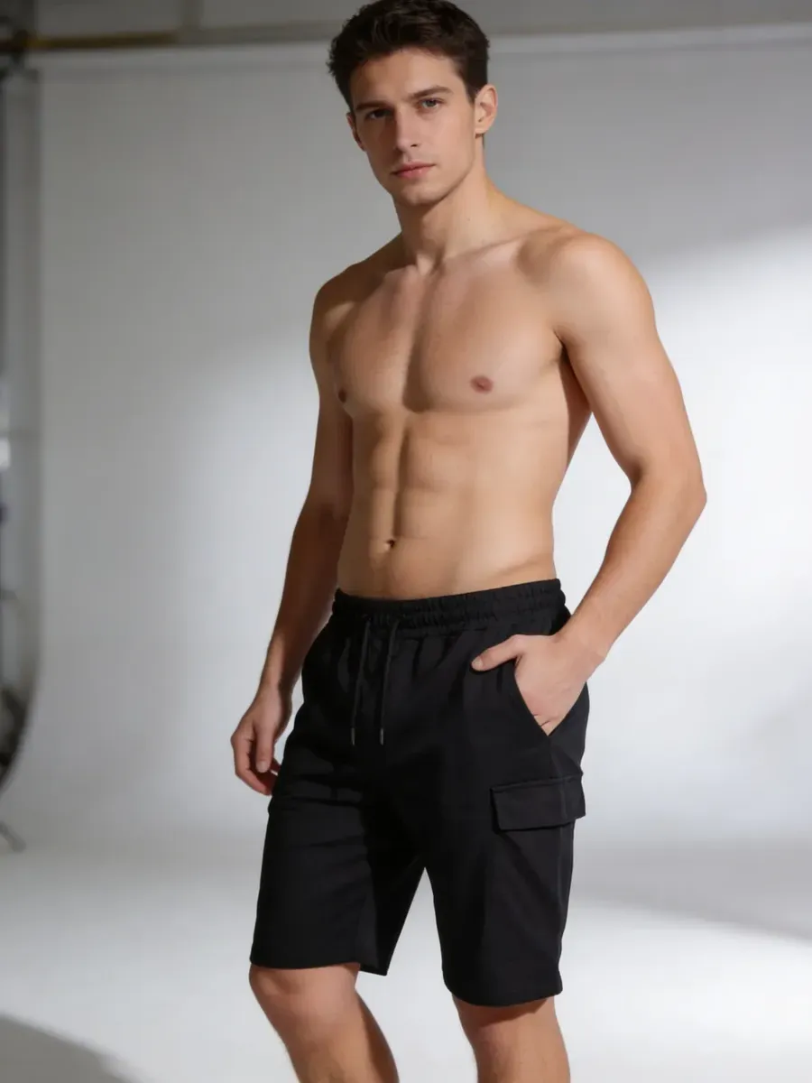 Short Bermuda Deportiva Tipo Cargo De Hombre