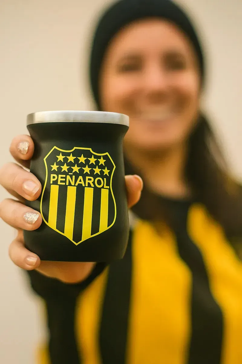 Mate De Acero Inoxidable Diseño Futbol