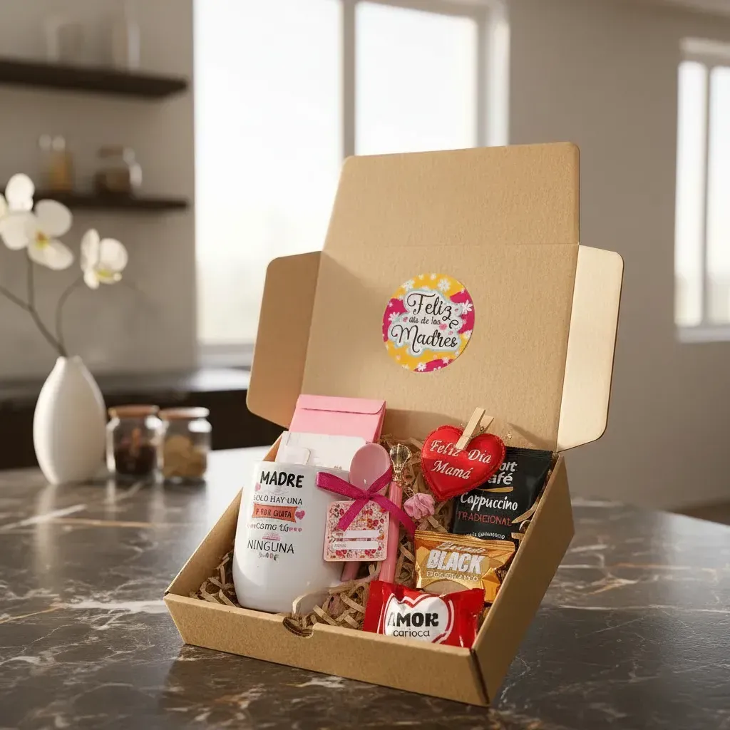 Box Regalo Taza C/cuchara Personalizada Dia De Las Madres