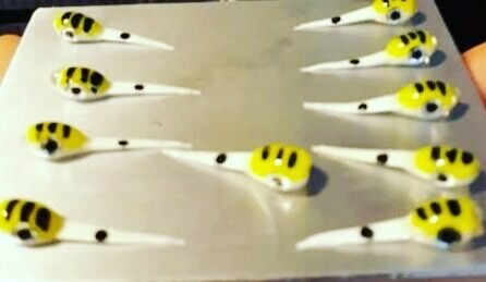 1&quot; Nano Eyes  Chartreuse  Tiger  10 pack