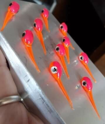 1&quot; Nano&#39;s  Eyes Hot pink &amp; Blazin orange 10 pk