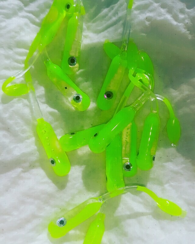 2&quot; Lucky Lime Crappie killer  12 per pack