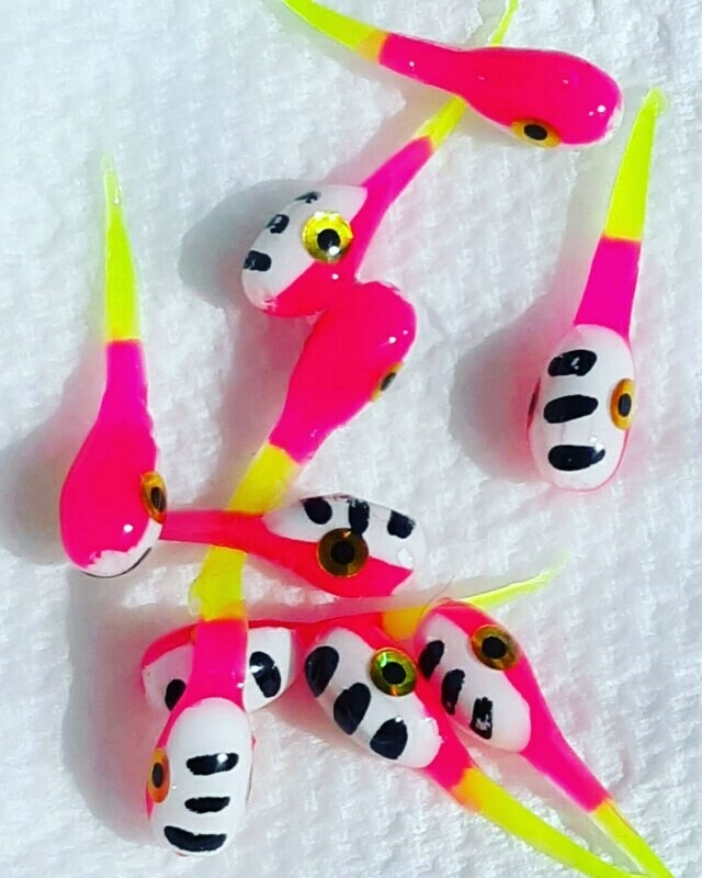 1&quot;Nano 10 per pk pink Chartreuse  tiger