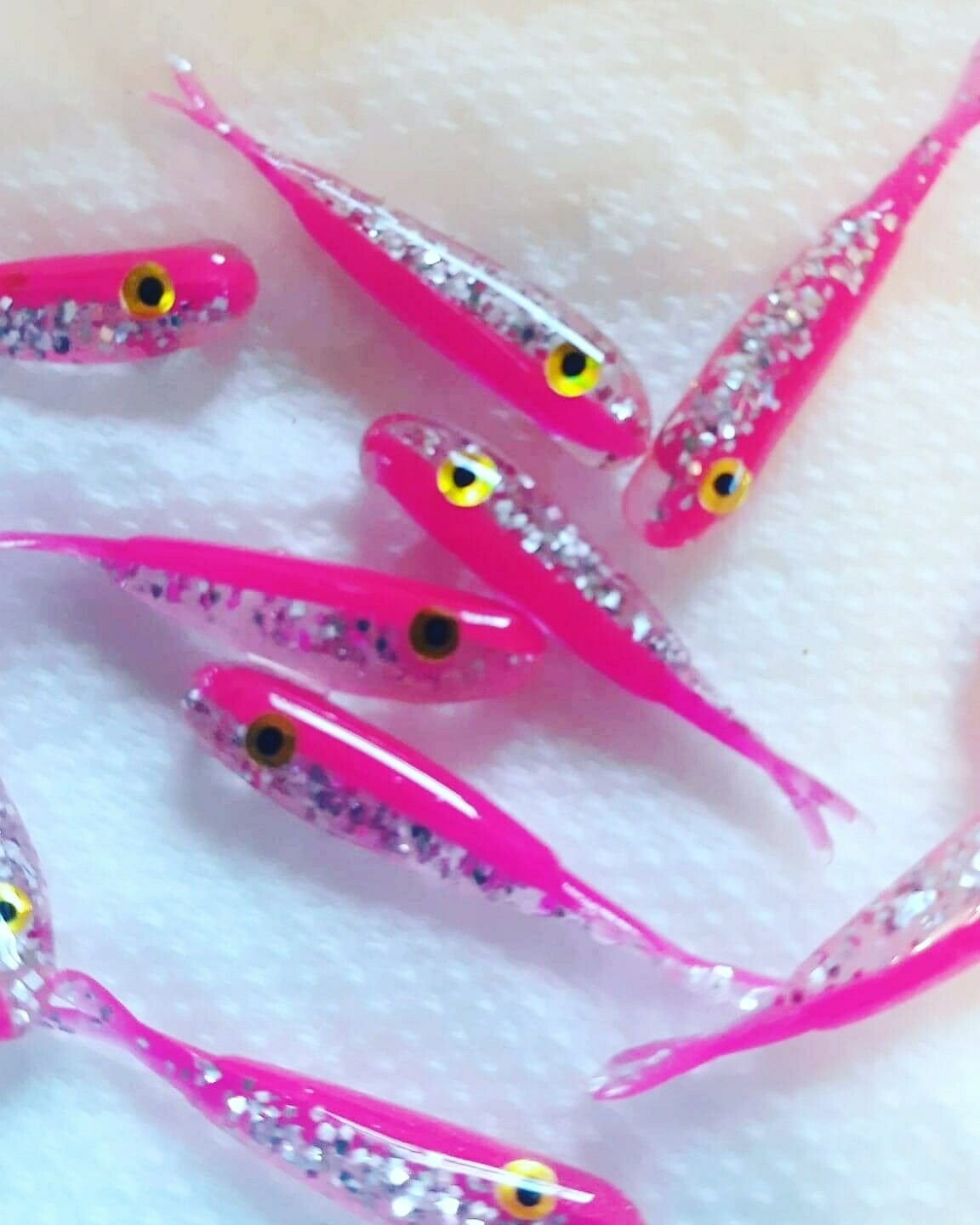 1.5&quot; Baby fluke 
Pink assassin.  10pk