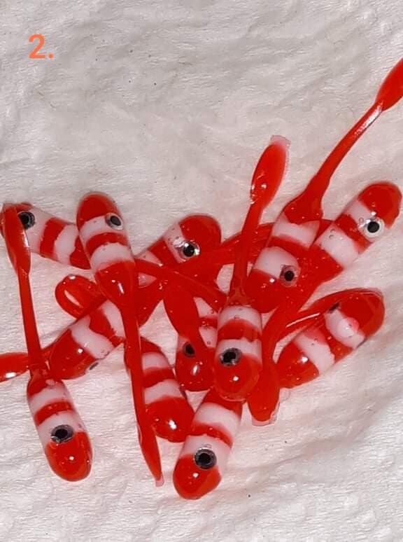 Each one is handmade and hand cut 1.5 Crappie killers  12 per pack