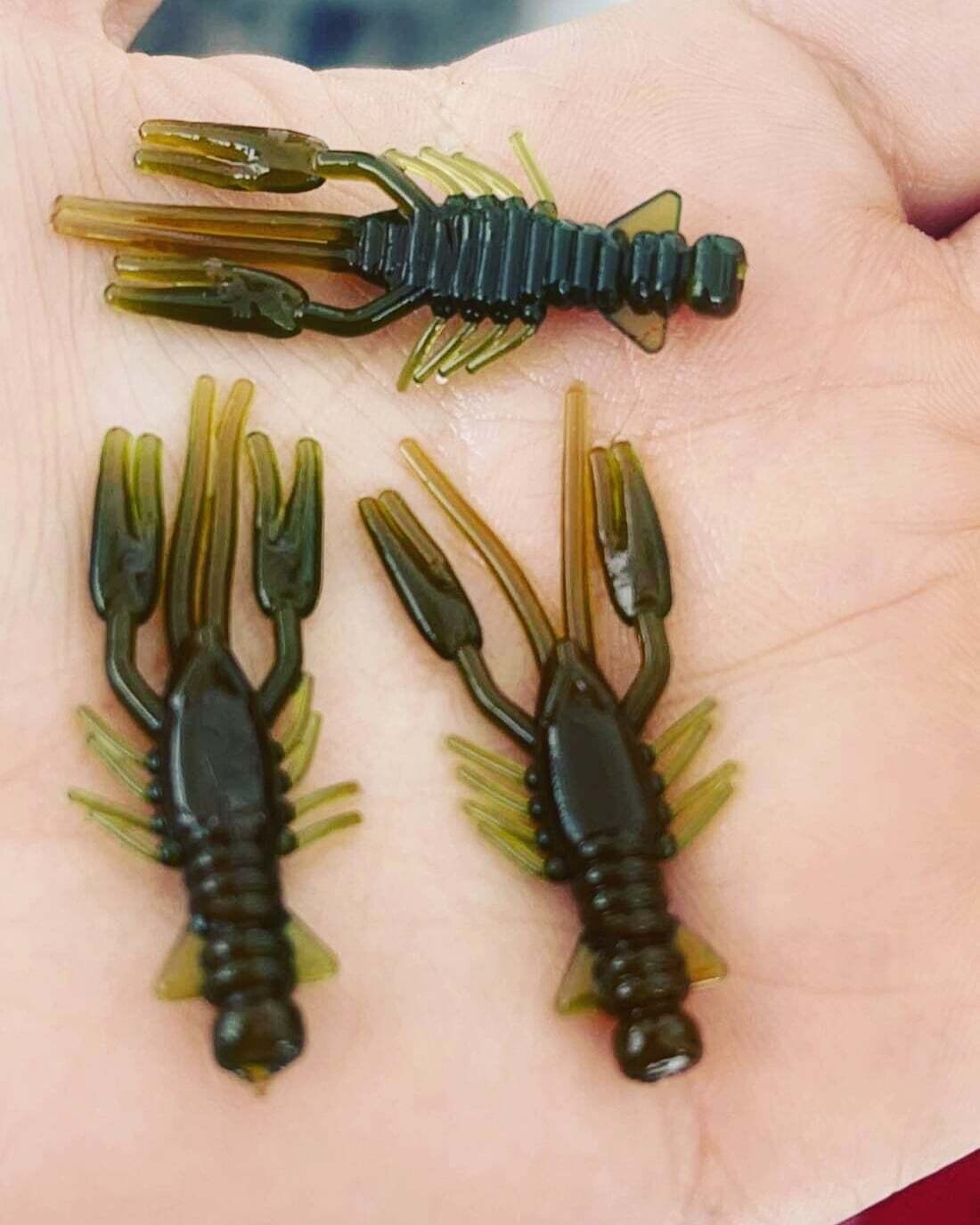 1.5&quot; Crappie claws crawfish 
River bottom
8 per pack