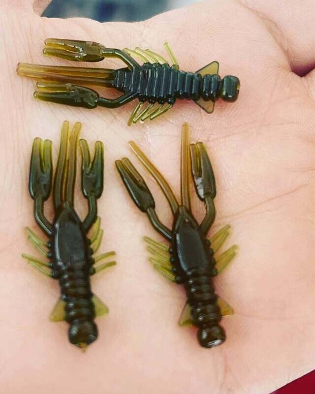 1.5&quot; Crappie claws crawfish 
River bottom
8 per pack