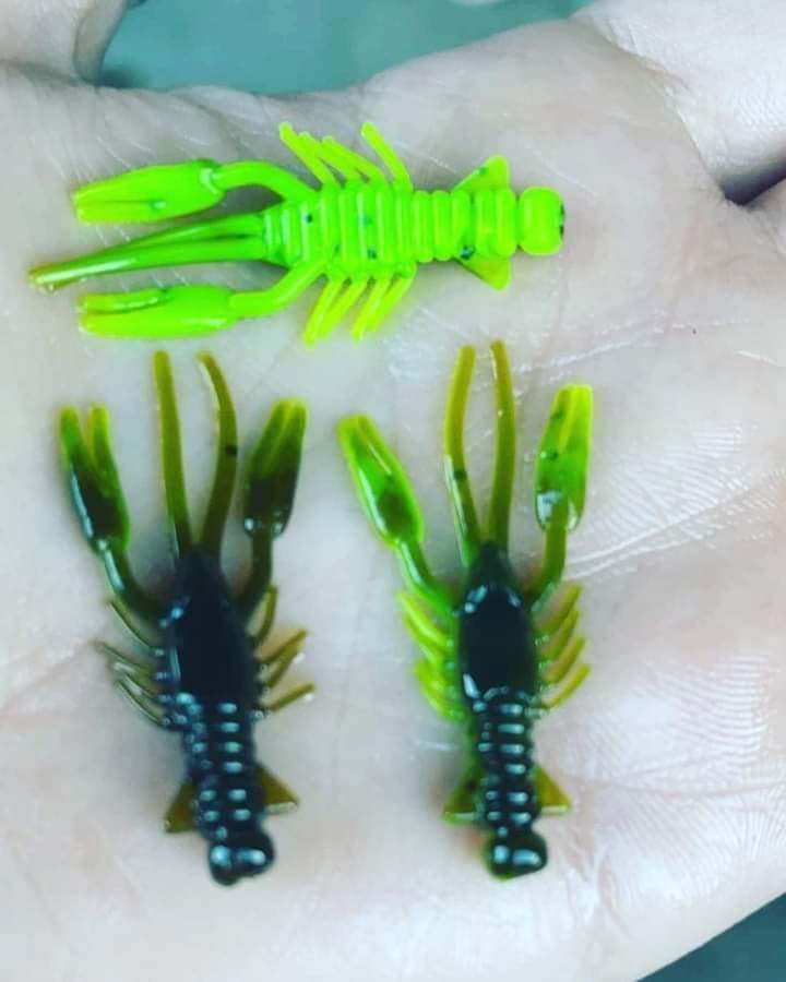 1.5&quot; Crappie claws crawfish 
8 per pack
