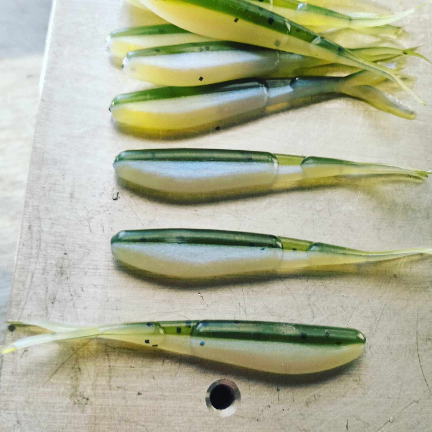 2 1/4&quot; Mad hoppin minnow 
River shiner 
10 per pack