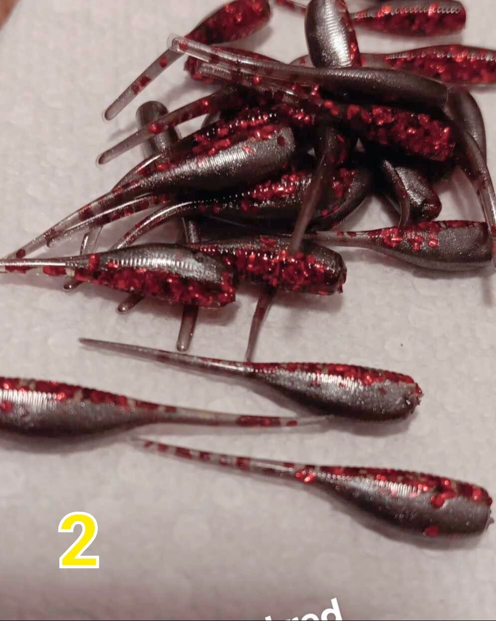 2&quot; Candy shad  Bleeding shad 12 per pack
