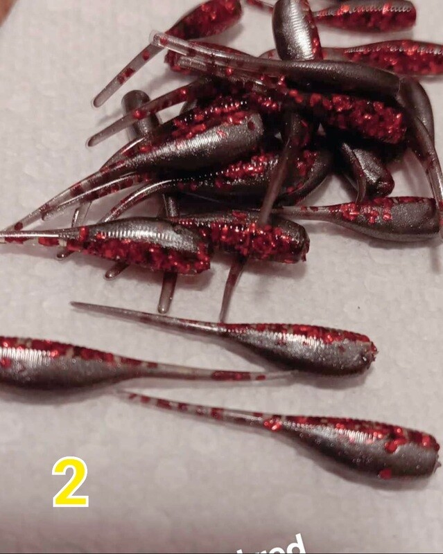 2&quot; Candy shad  Bleeding shad 12 per pack