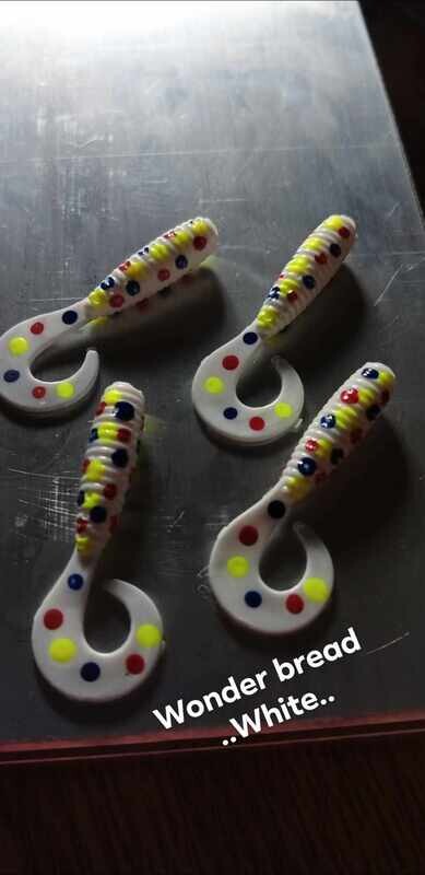 2&quot; Wiggle tail twisters  10 per pack Wonder bread