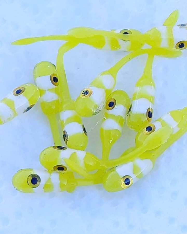 Each one is handmade and hand cut 1.5 Crappie killers  12 per pack