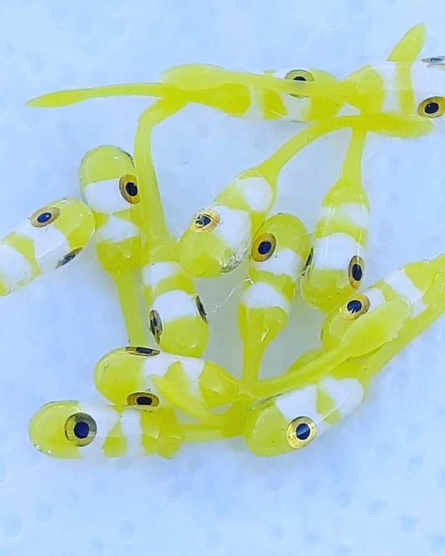 Each one is handmade and hand cut 1.5 Crappie killers  12 per pack