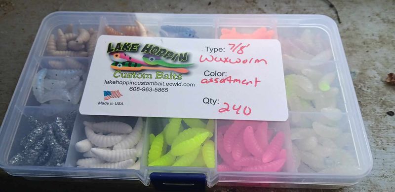 7/8&quot; Waxworms kit single &amp; glo colors