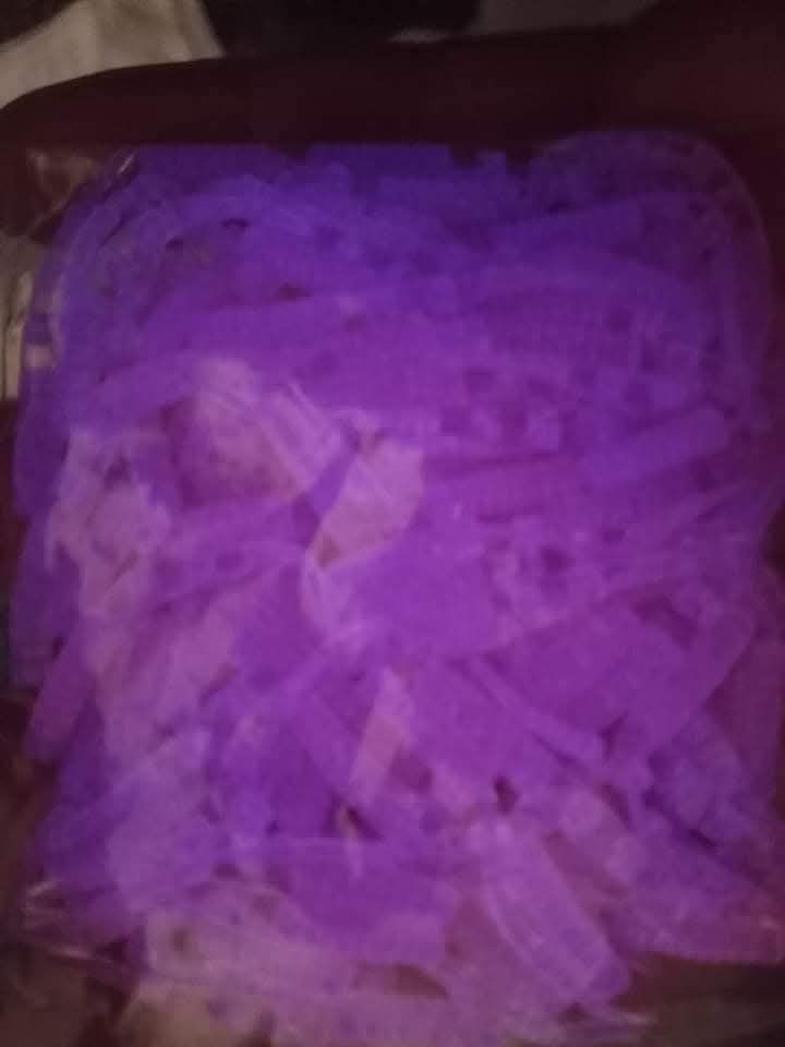 1.5&quot; Dancin leeches  100 per pack Cotton candy glo