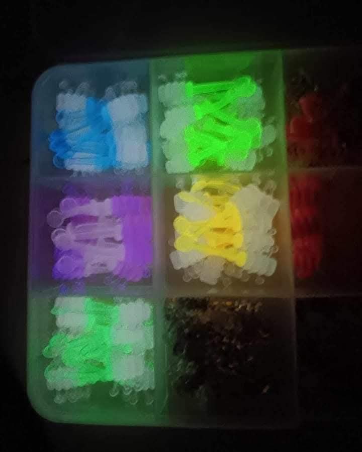 1&quot; Splatter bug  100 per pack  White &amp; Pineapple glo only