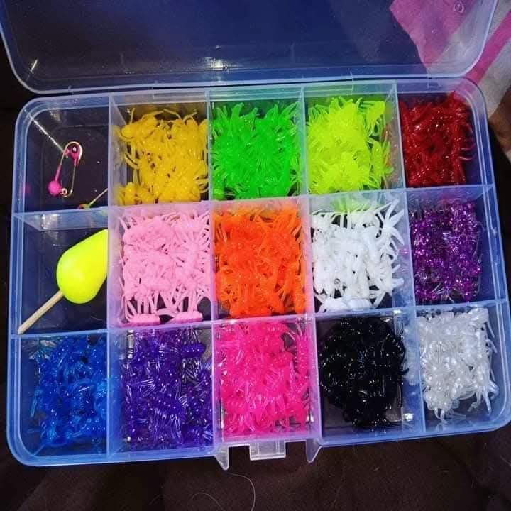 260 piece 3/4&quot; Lil buggers kit 20 of ea color 13 different colors  1 float 3 jigs 1 reusable Pocket size tray