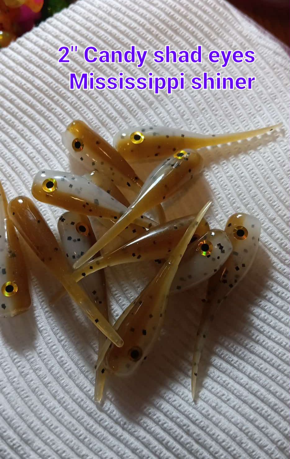 2&quot; Candy shad eyes 12 per pack 13 different colors