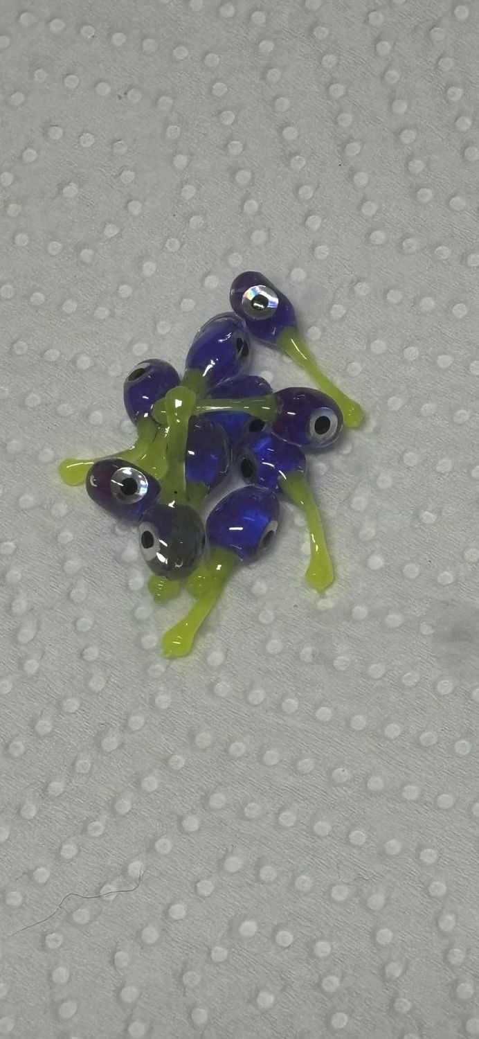 1/2&quot; Lil titans Purple/chartreuse  10 per pack