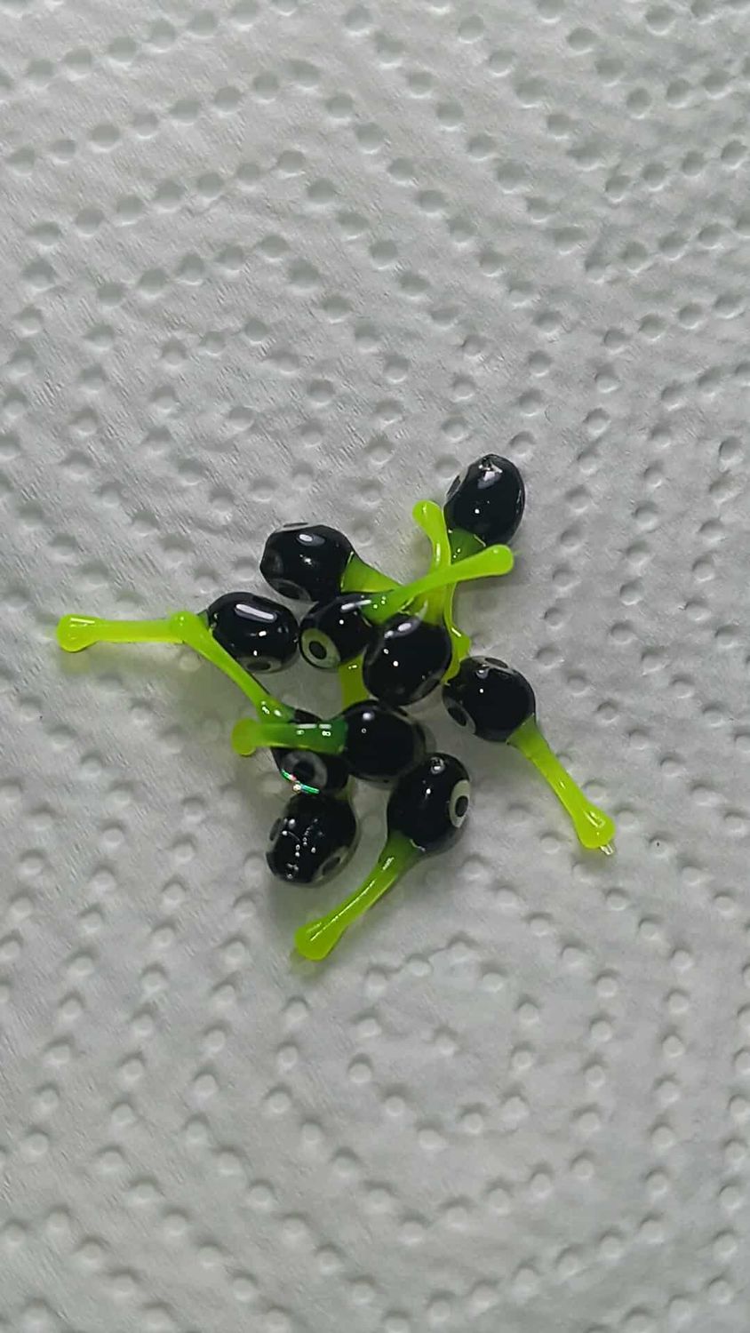 1/2&quot; Lil titans  Black &amp; Chartreuse  10 per pack