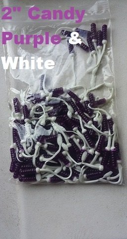 Purple &amp; White  2&quot; nummies 12 per pack