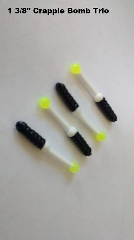 1 3/8&quot; Crappie Bomb Trio    10 per pk      (color check list inclued)