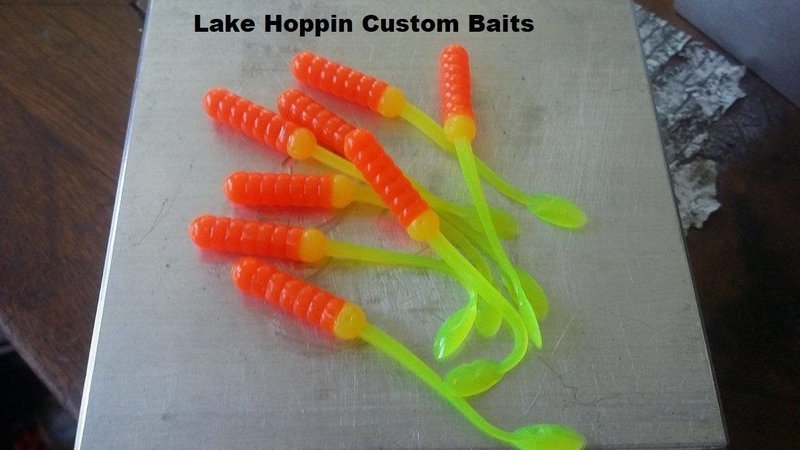 2&quot; Blazin Orange &amp; Blinding Chartruse Nummies 12 per pk
