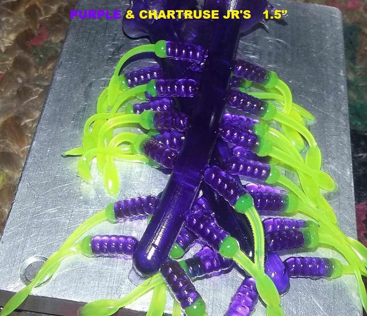 1.5&quot; Nummies  Purple &amp; Blinding chartruse  50 per pk