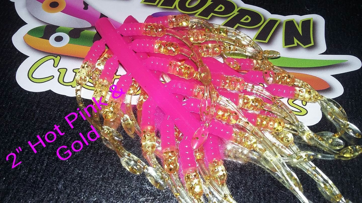 2&quot; Hot Pink &amp; Gold per 12 pk
