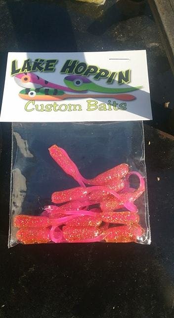 2" Hot Pink nummies Dipped In Gold 12 per pk