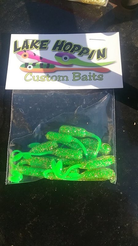 2&quot; Chartruse Green  nummies Dipped in gold 12 per pk