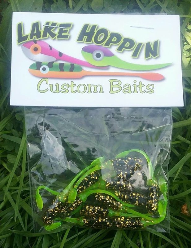 2&quot; nummies Black &amp; Chartruse &amp; Gold Dipped 12 per pk