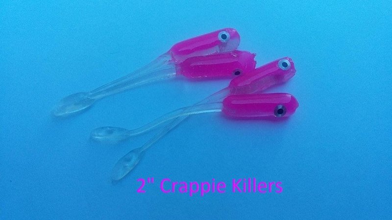 2&quot; Crappie Killer  Hot pink/clear 12 per pk