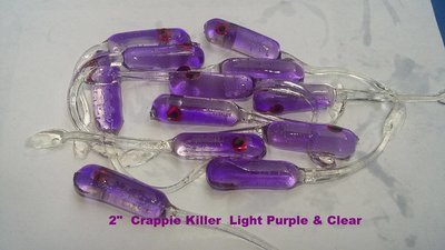2" Crappie Killer purple/clear 12 per pk