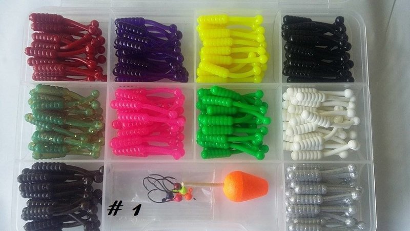 ​100 piece 1 3/8&quot; Crappie Bomb singles kit Colors will b brighter than pictured