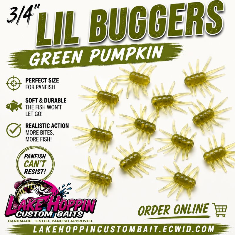 3/4" lil buggers 100 per pack  Green pumpkin