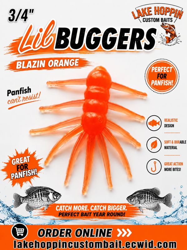 100 3/4" Lil Buggers. Sizzlin Orange