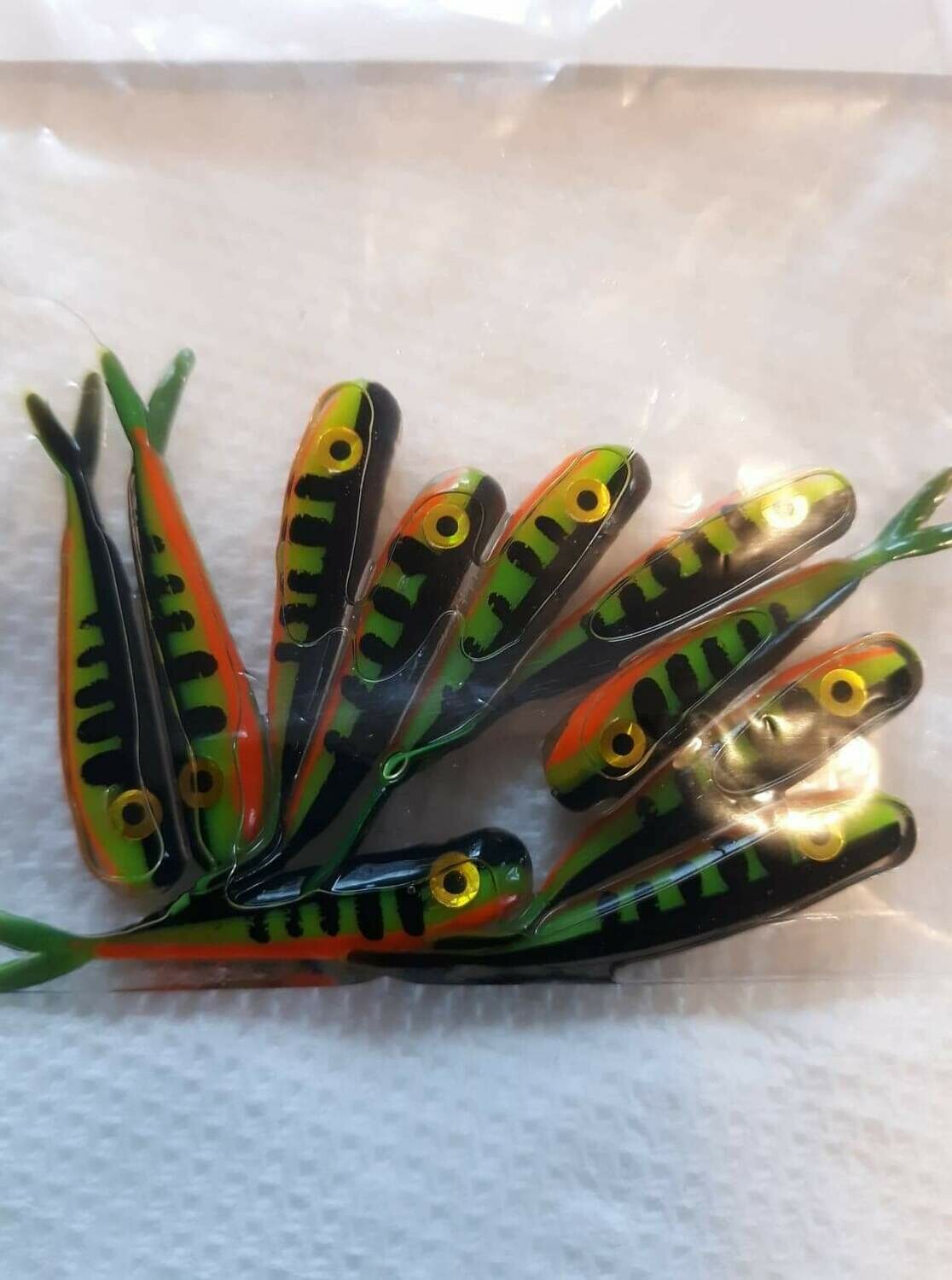 1.5" Baby fluke  Lucky lime tiger perch