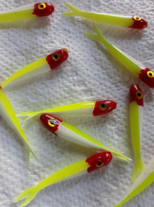 1.5" Baby fluke 10pk Clown assassin