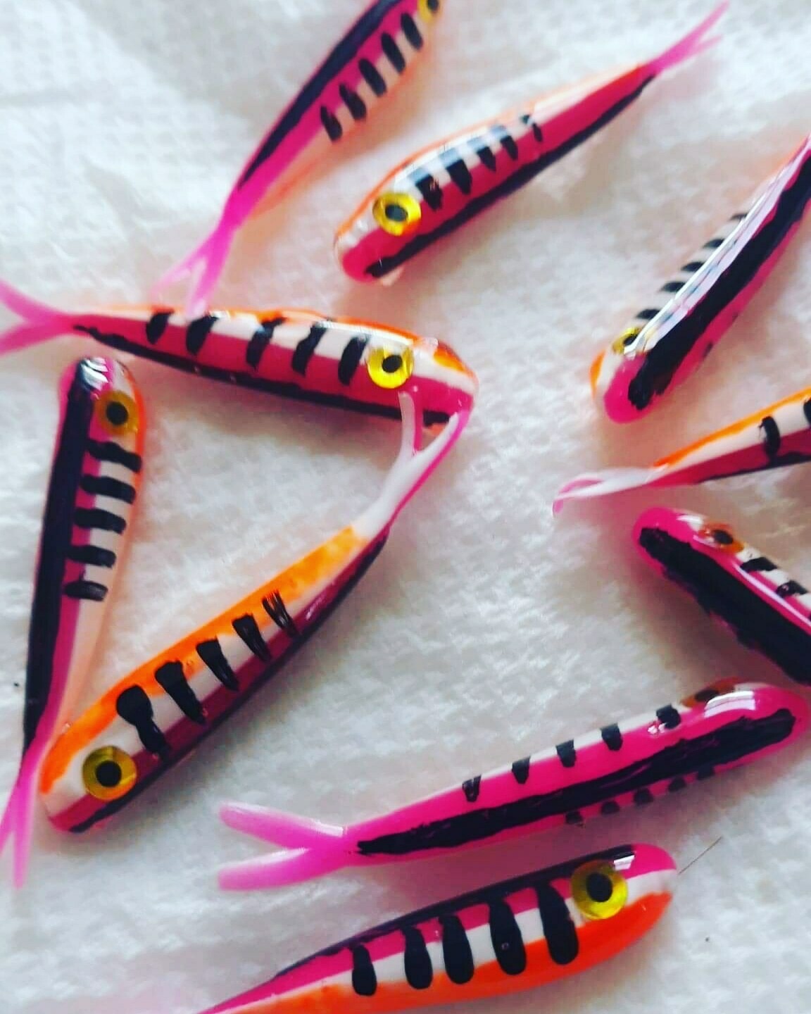 1.5" Baby fluke  perch # 3  10pk
