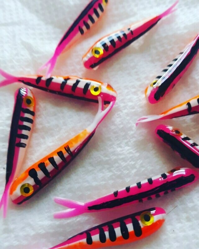 1.5" Baby fluke  perch # 3  10pk