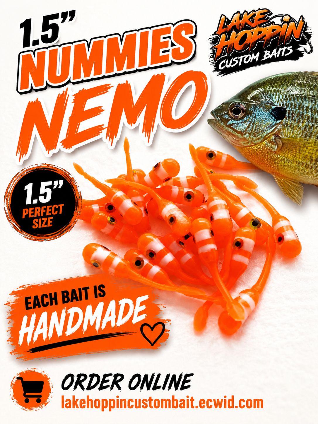 Each one is handmade and hand cut 1.5 Crappie killers  12 per pack