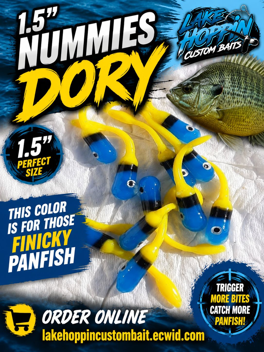 Each one is handmade and hand cut 1.5 Crappie killers  12 per pack