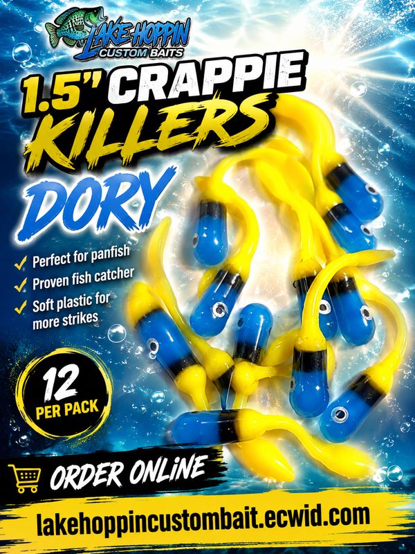 Each one is handmade and hand cut 1.5 Crappie killers  12 per pack
