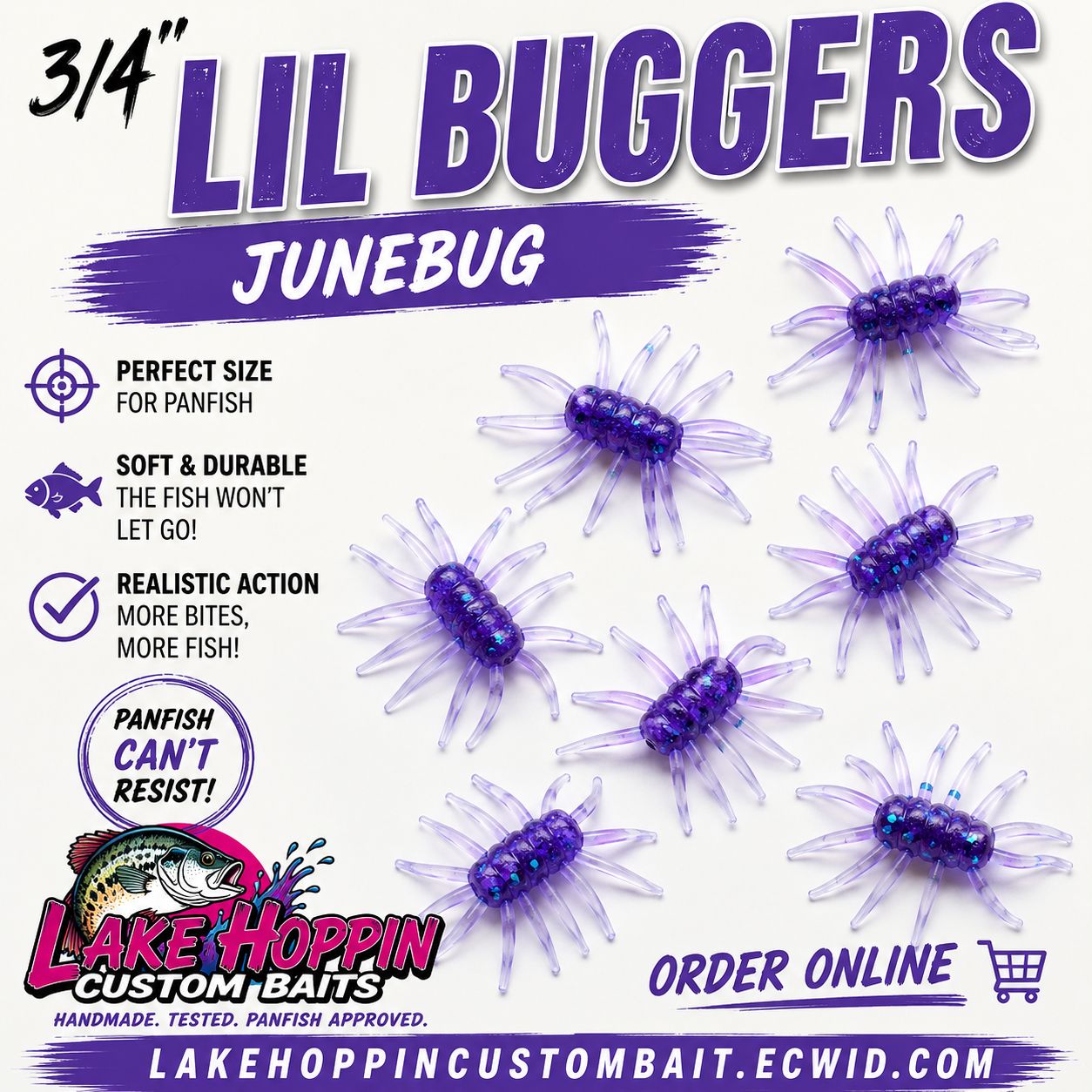 3/4 Lil buggers  50 per pack  Junebug
