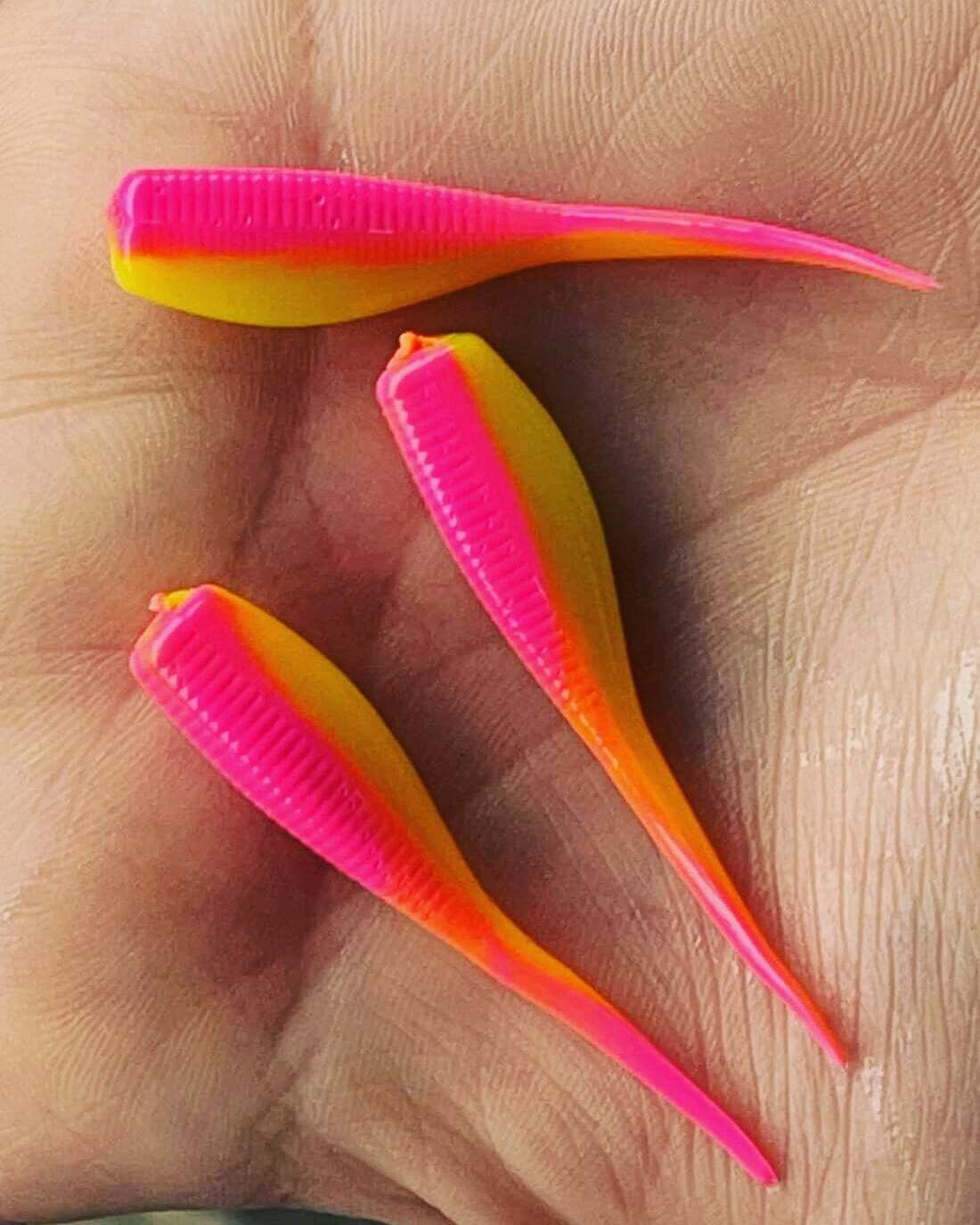 2" Candy shad    Bubblegum Chartreuse 96 per pack