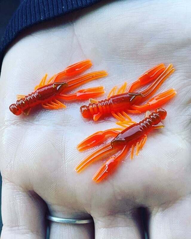 1.5 Crappie claws crawfish  Natural   8 per pack