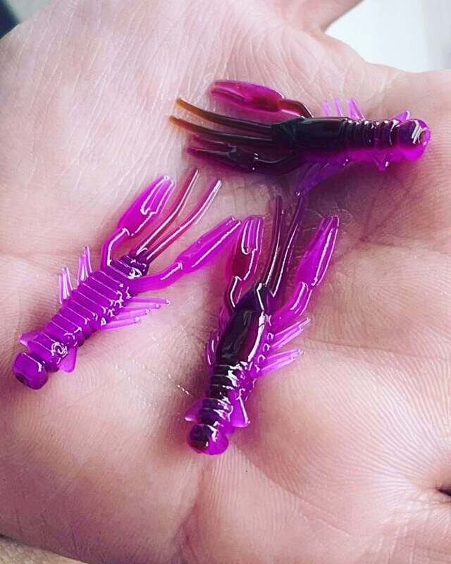 1.5" Crappie claws crawfish  8 per pack