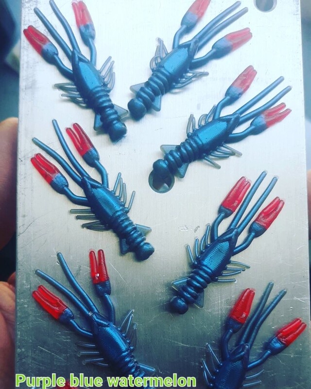 1.5" Crappie claws crawfish  8 per pack